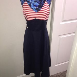 Plus Size Halter Sailor Dress 2XL